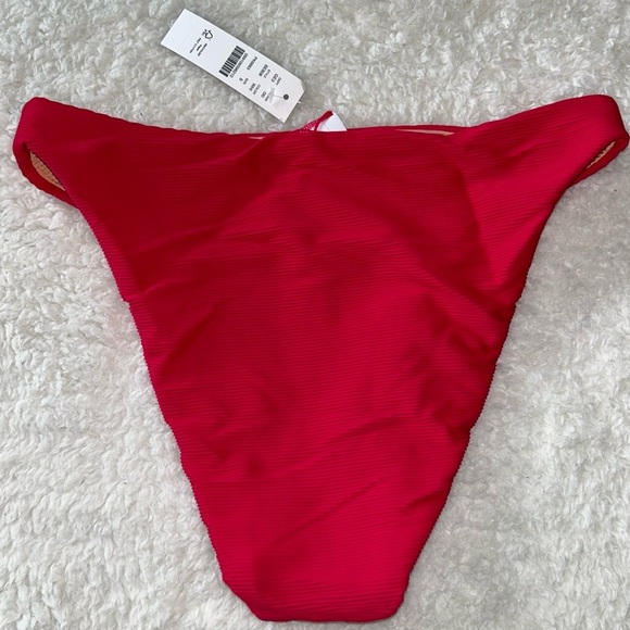 J. Crew Ribbed High Cut Bikini Bottoms Size Small NWT - Picture 2 of 6